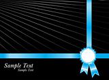 black sample text with blue silver award ribbons
