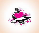 vector heart of music valentine