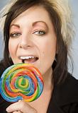 Creative Businesswoman with a Lollipop