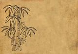 Sheet rice paper with figure of bamboo