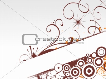 texture flower corner with nice circle elements and text feild on white background