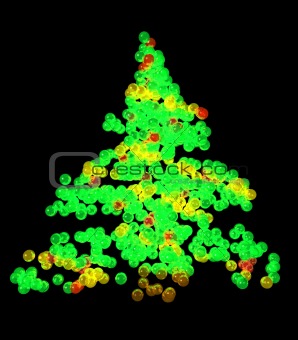 Abstract Particle Christmas Tree