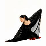 Flamenco dancer isolated