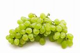 fresh green grape on white background