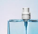 blue perfume bottle