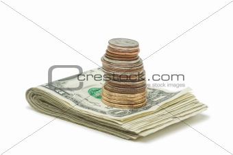 Stack of Money & Coins