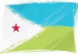 Grunge Djibouti flag