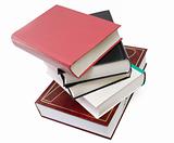 Thick books in stack, isolated