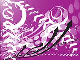 abstract purple background with arrows and elements, wallpaper
