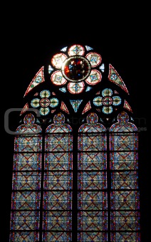 Stained-glass window. Notre Dame