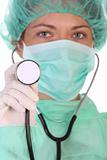 healthcare worker with stethoscope