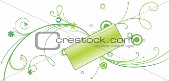 abstract background with a banner
