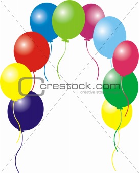 Birthday balloons frame