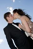 young happy couple kissing