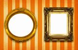 two hollow gilded frames