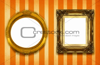 two hollow gilded frames