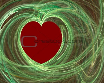 red and green heart