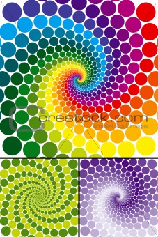 Rainbow swirl with color variations