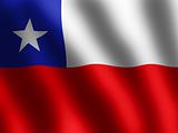 Chile Flag waving in the wind, vector illustration