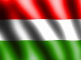 Flag Hungary waving in wind textile texture pattern