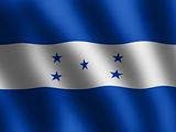 Flag of Honduras waving in the wind, illustration