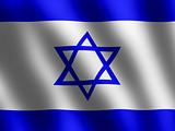 Flag of Israel in the wind, wallpaper