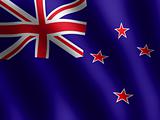 patriotic symbol shiny Flag of New Zealand, banner
