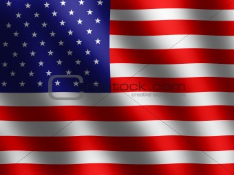 patriotic symobls shiny American Flag, banner
