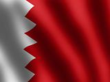 patriotic symobls shiny Bahrain Flag, banner 