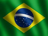 patriotic symobls shiny Brazilian Flag, banner 