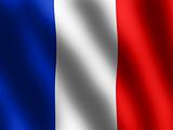 patriotic symobls shiny Flag of French, banner 