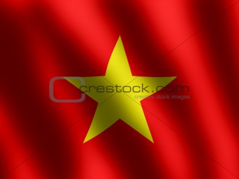 patriotic symobls shiny Flag of Vietnam, banner