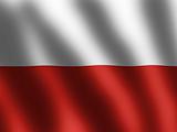 patriotic symobls shiny Poland Flag, banner