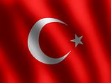 patriotic symobls shiny Turkey Flag, banner