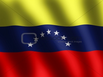 patriotic symobls shiny Venezuela Flag, banner