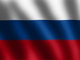 Russia Flag waving in the wind, vector illustration