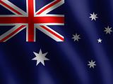 vector of waved Australian Flags, illustration, wallpaper