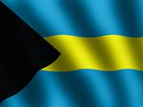 vector of waved Bahamian Flags, illustration