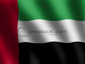 vector waving Arab Emirate Flag, abstract wallpaper