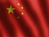 vector waving China Flag, abstract wallpaper