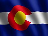 vector waving Flag of Colorado, abstract wallpaper