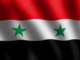 vector waving Flag of Syria, abstract wallpaper