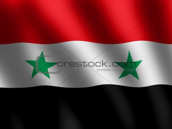 vector waving Flag of Syria, abstract wallpaper
