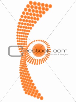 abstract orange symbol
