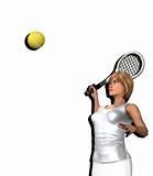 Women About To Hit Tennis Ball 2