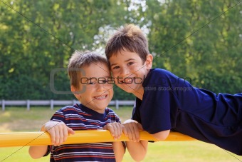 Boys Playing at the Playground