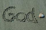 Sand Writing - God