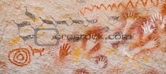 Ancient cave paintings in Patagonia