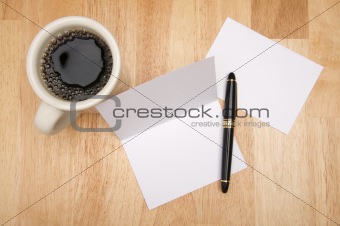 Note Card & Coffee