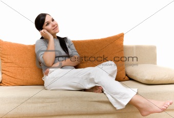 relaxing woman